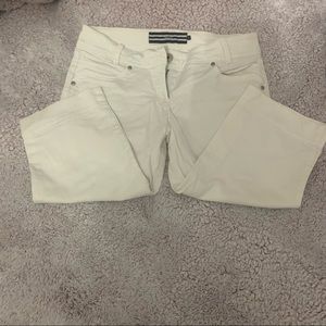 White Jean Capri Pants